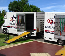 Adelaide Star Removals Trucks ready with ramp to load furniture